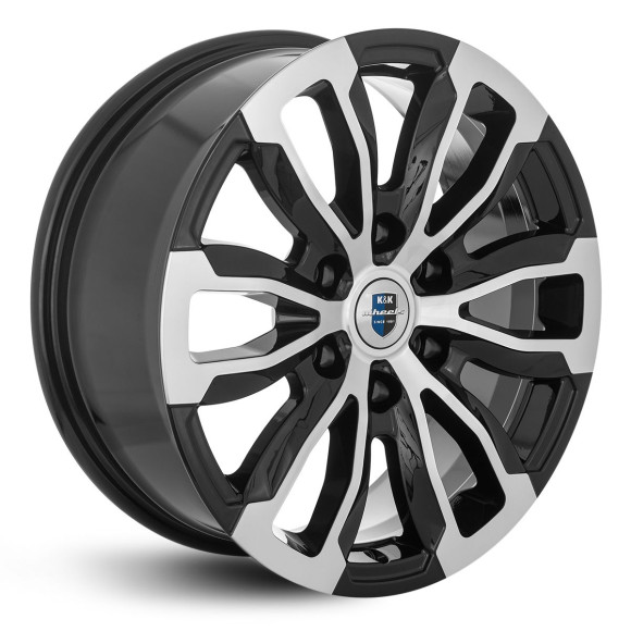 Диски КиК 7.5\R18 6*139.7 ET25 d106.1 Алмаз черный