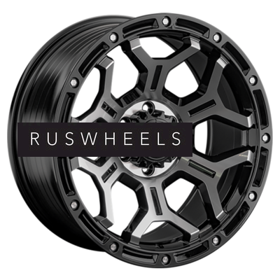 Диски LS FlowForming 9x17/6x114,3 ET25 D67,1 RC68 BKF (конус, Колпак+лого)