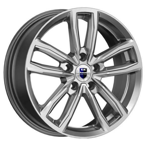 Диски КиК 6.5\R17 5*114.3 ET45 d67.1 Дарк платинум